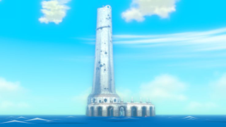 Visible from every corner of the Great Sea, the Tower of the Gods. Stop sniggering at the back, it DOESN’T look like a cock-and-balls from a distance.